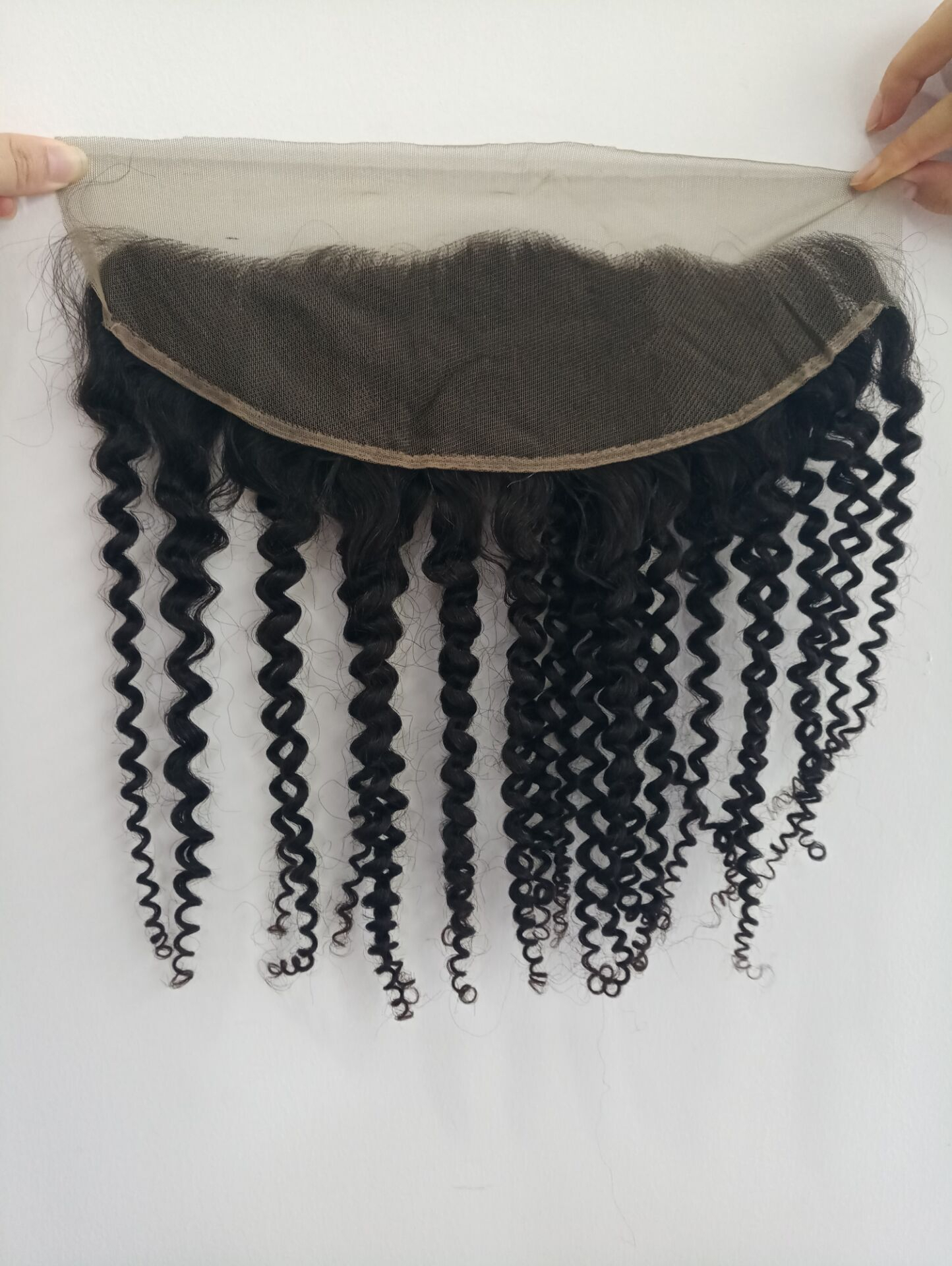 Human hair  Lace frontal Afro Kinky Curl with baby hair  YL098